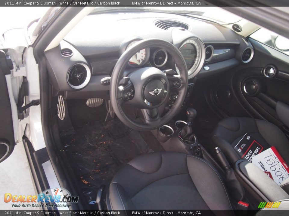 2011 Mini Cooper S Clubman White Silver Metallic / Carbon Black Photo #12