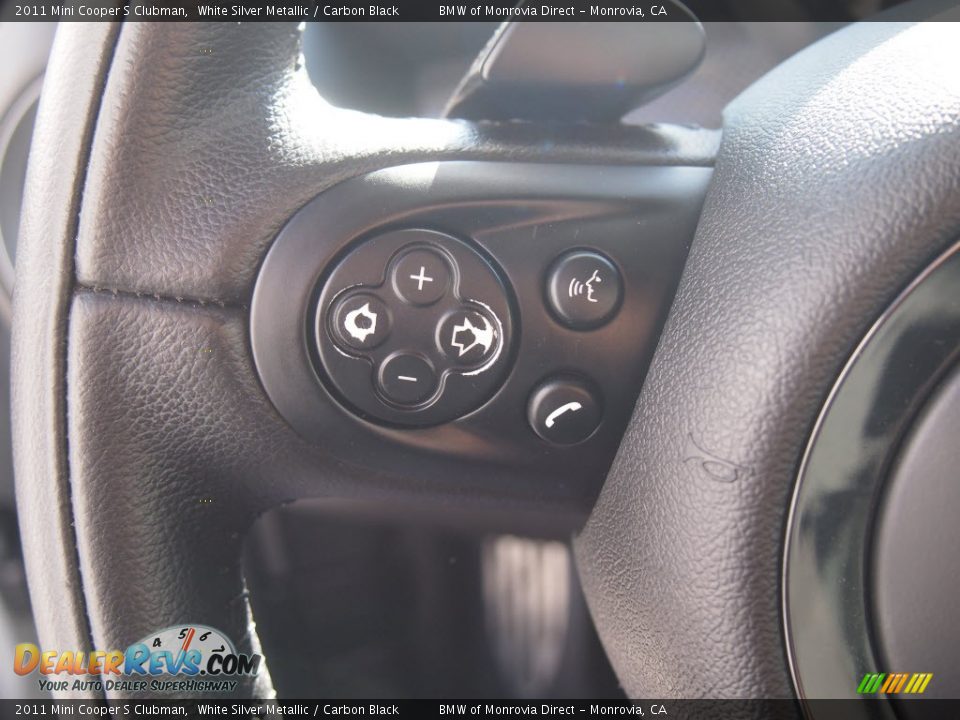2011 Mini Cooper S Clubman White Silver Metallic / Carbon Black Photo #18