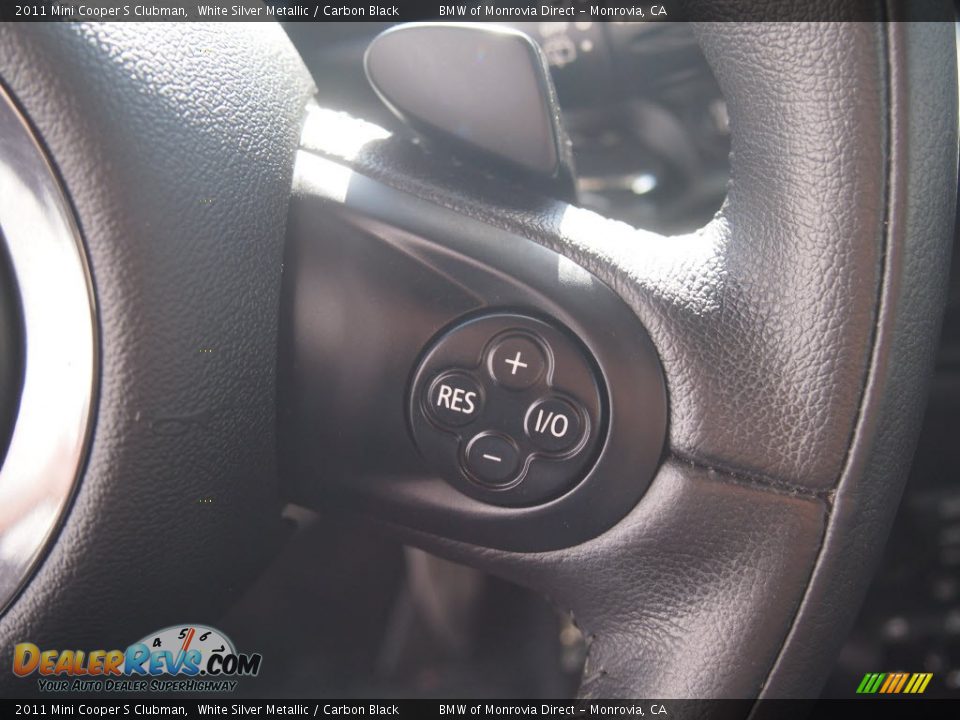 2011 Mini Cooper S Clubman White Silver Metallic / Carbon Black Photo #19