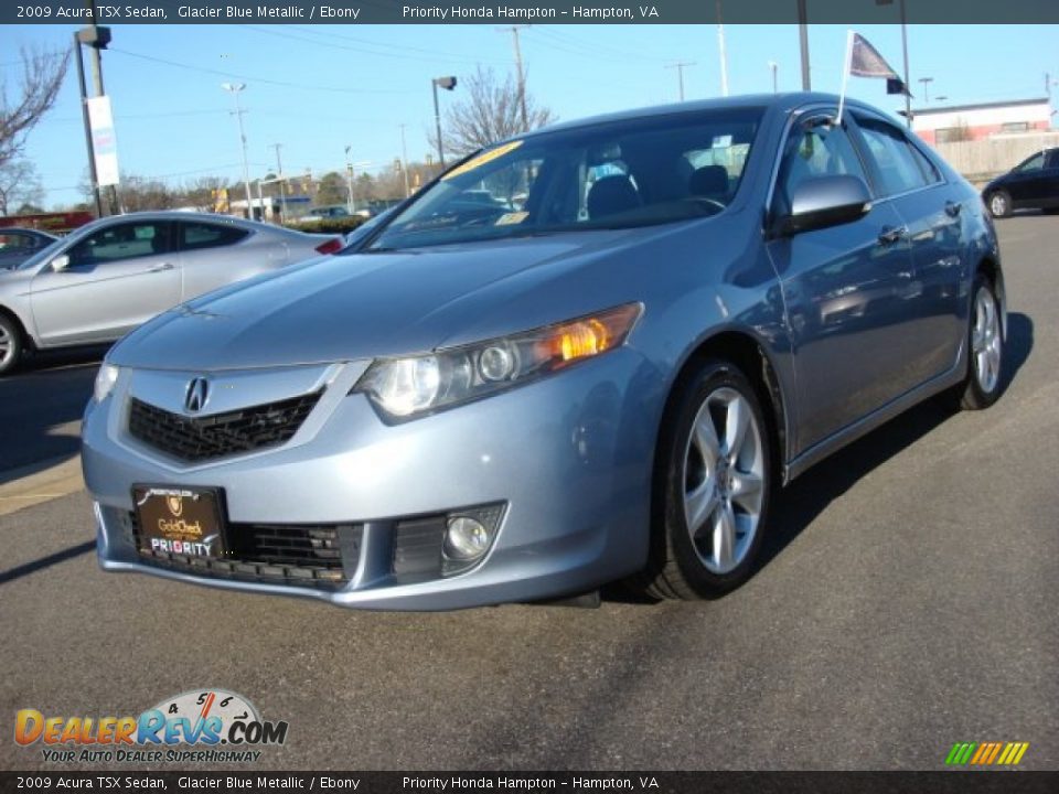 2009 Acura TSX Sedan Glacier Blue Metallic / Ebony Photo #1