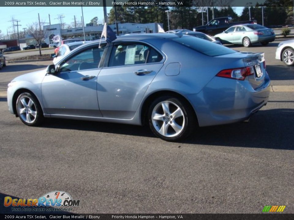 2009 Acura TSX Sedan Glacier Blue Metallic / Ebony Photo #4