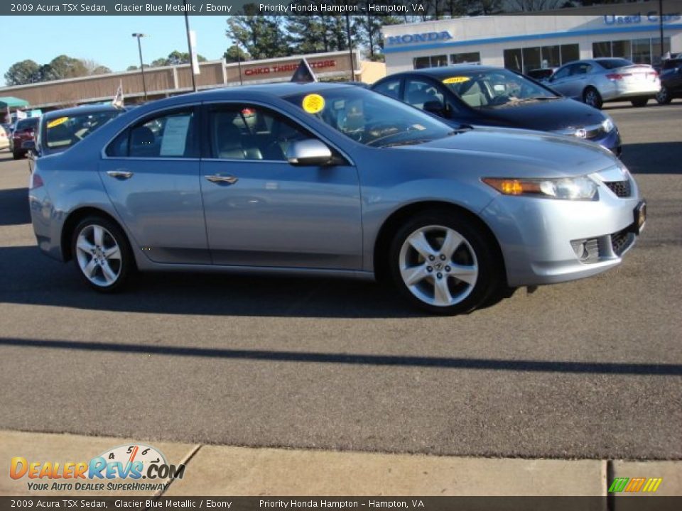 2009 Acura TSX Sedan Glacier Blue Metallic / Ebony Photo #7