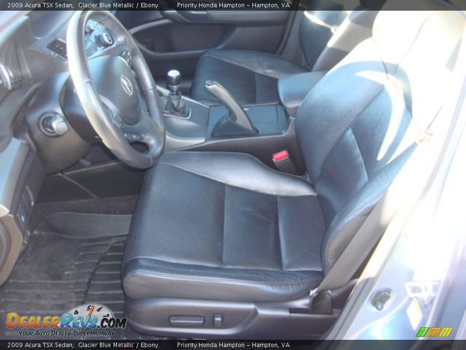 2009 Acura TSX Sedan Glacier Blue Metallic / Ebony Photo #10