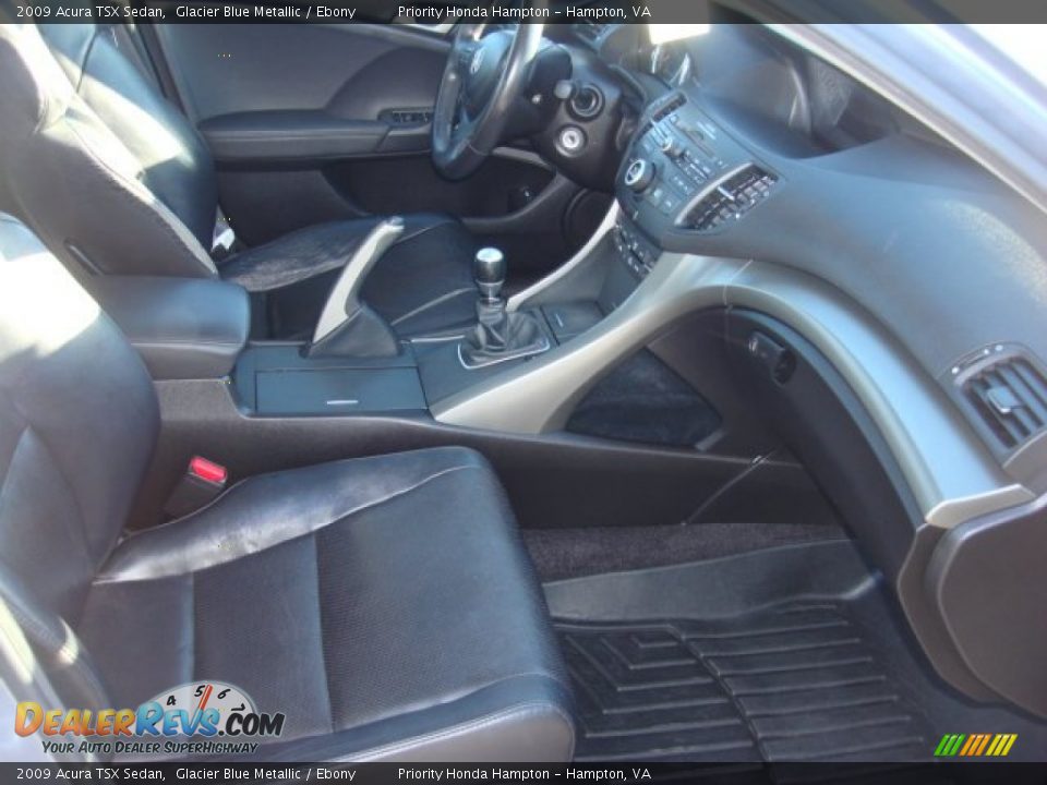 2009 Acura TSX Sedan Glacier Blue Metallic / Ebony Photo #15