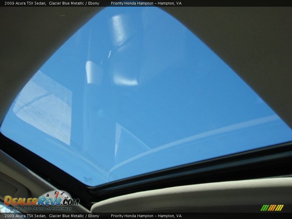 2009 Acura TSX Sedan Glacier Blue Metallic / Ebony Photo #16