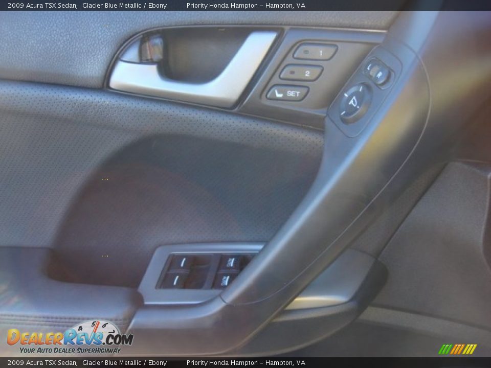 2009 Acura TSX Sedan Glacier Blue Metallic / Ebony Photo #17