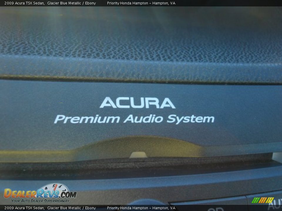 2009 Acura TSX Sedan Glacier Blue Metallic / Ebony Photo #19