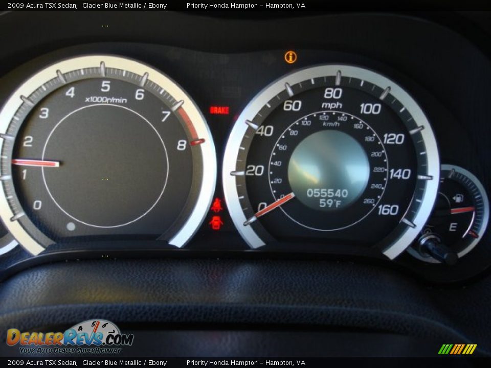 2009 Acura TSX Sedan Glacier Blue Metallic / Ebony Photo #23