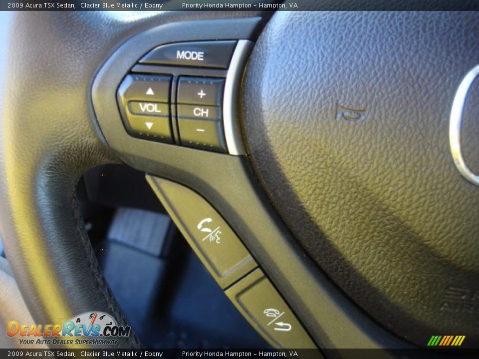 2009 Acura TSX Sedan Glacier Blue Metallic / Ebony Photo #24