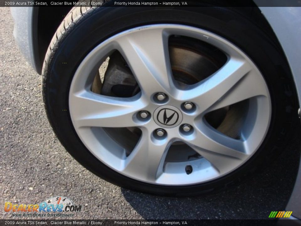 2009 Acura TSX Sedan Glacier Blue Metallic / Ebony Photo #26