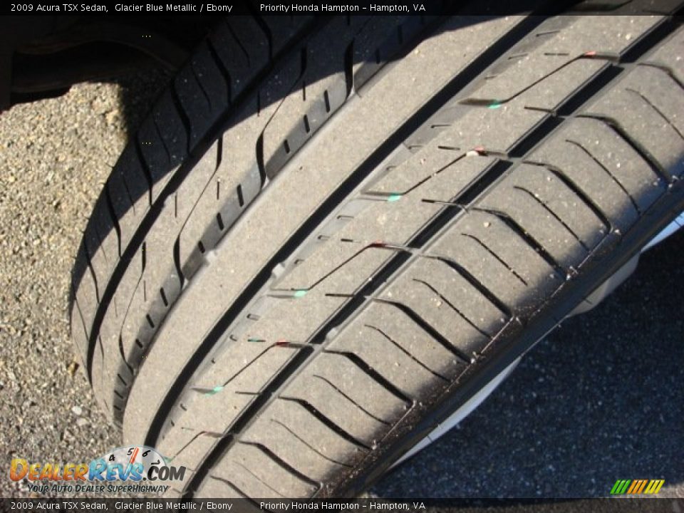 2009 Acura TSX Sedan Glacier Blue Metallic / Ebony Photo #27