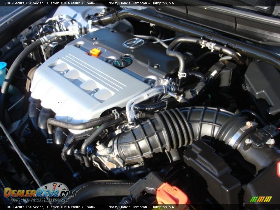 2009 Acura TSX Sedan Glacier Blue Metallic / Ebony Photo #28