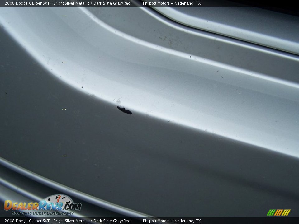 2008 Dodge Caliber SXT Bright Silver Metallic / Dark Slate Gray/Red Photo #8