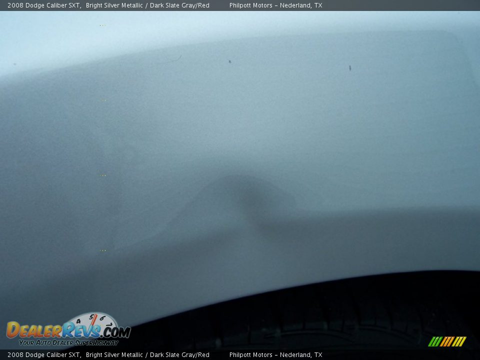 2008 Dodge Caliber SXT Bright Silver Metallic / Dark Slate Gray/Red Photo #16