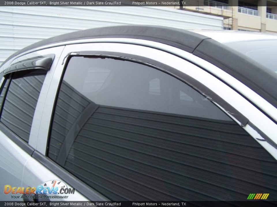 2008 Dodge Caliber SXT Bright Silver Metallic / Dark Slate Gray/Red Photo #17