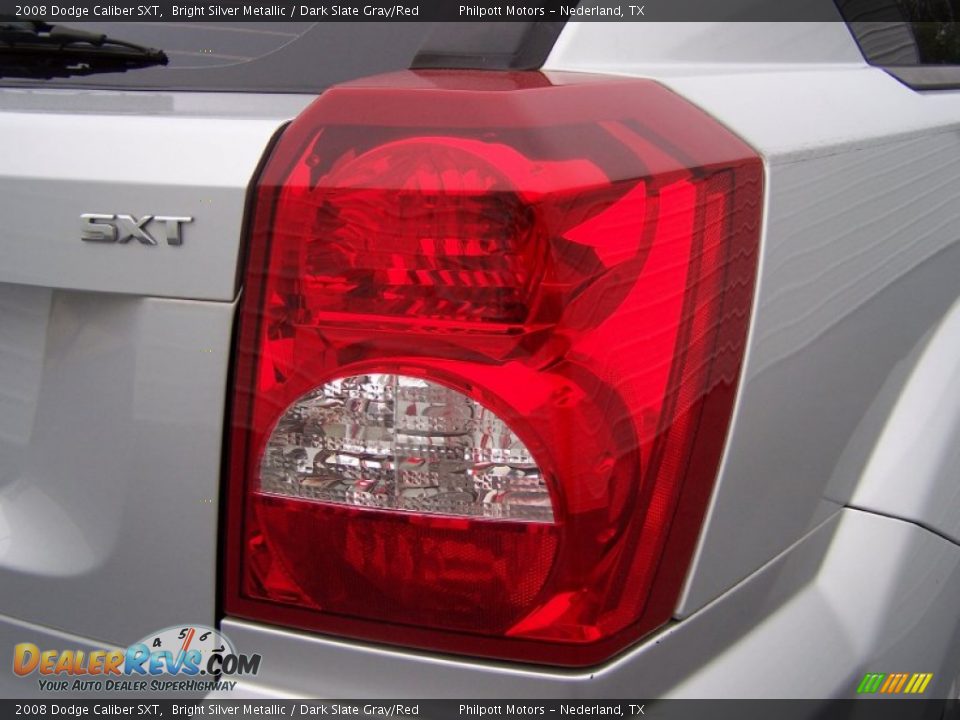 2008 Dodge Caliber SXT Bright Silver Metallic / Dark Slate Gray/Red Photo #20