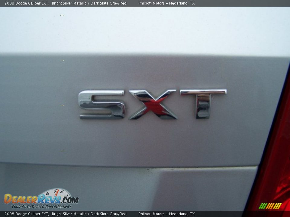 2008 Dodge Caliber SXT Bright Silver Metallic / Dark Slate Gray/Red Photo #21