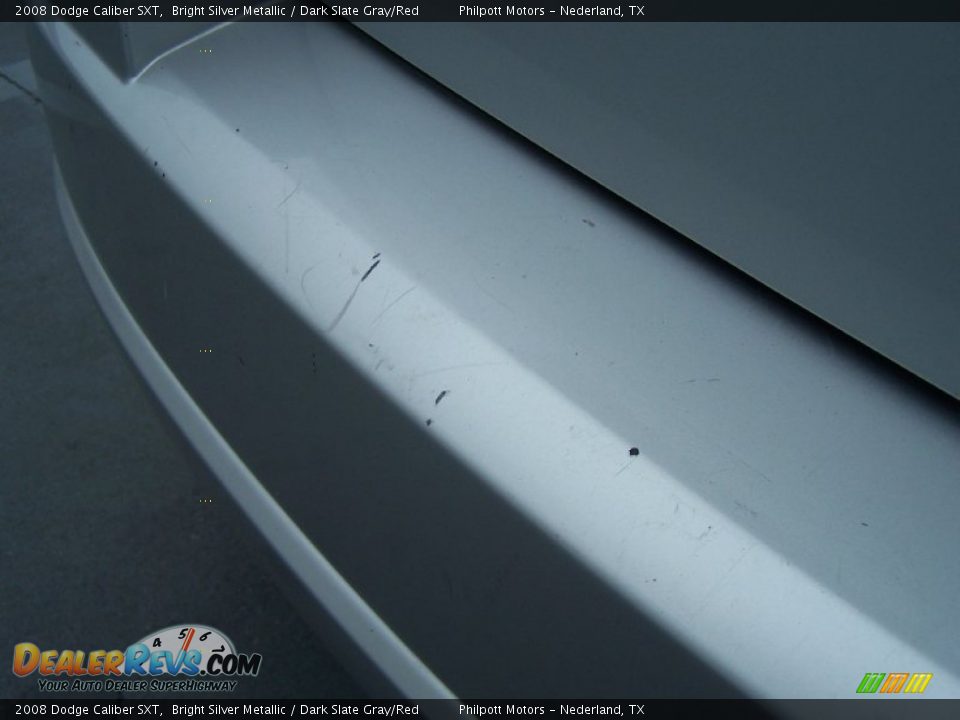 2008 Dodge Caliber SXT Bright Silver Metallic / Dark Slate Gray/Red Photo #22