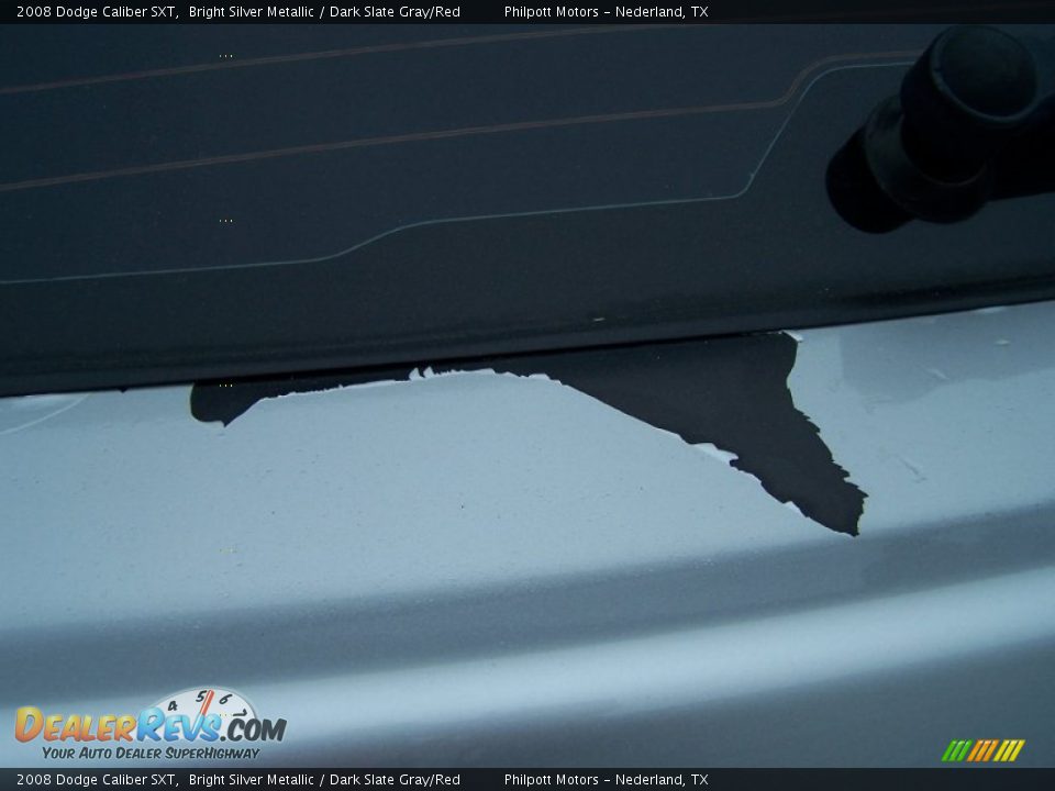 2008 Dodge Caliber SXT Bright Silver Metallic / Dark Slate Gray/Red Photo #23