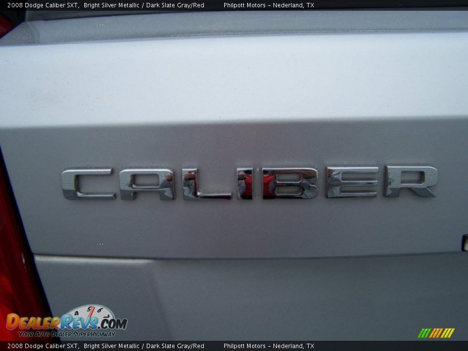 2008 Dodge Caliber SXT Bright Silver Metallic / Dark Slate Gray/Red Photo #24