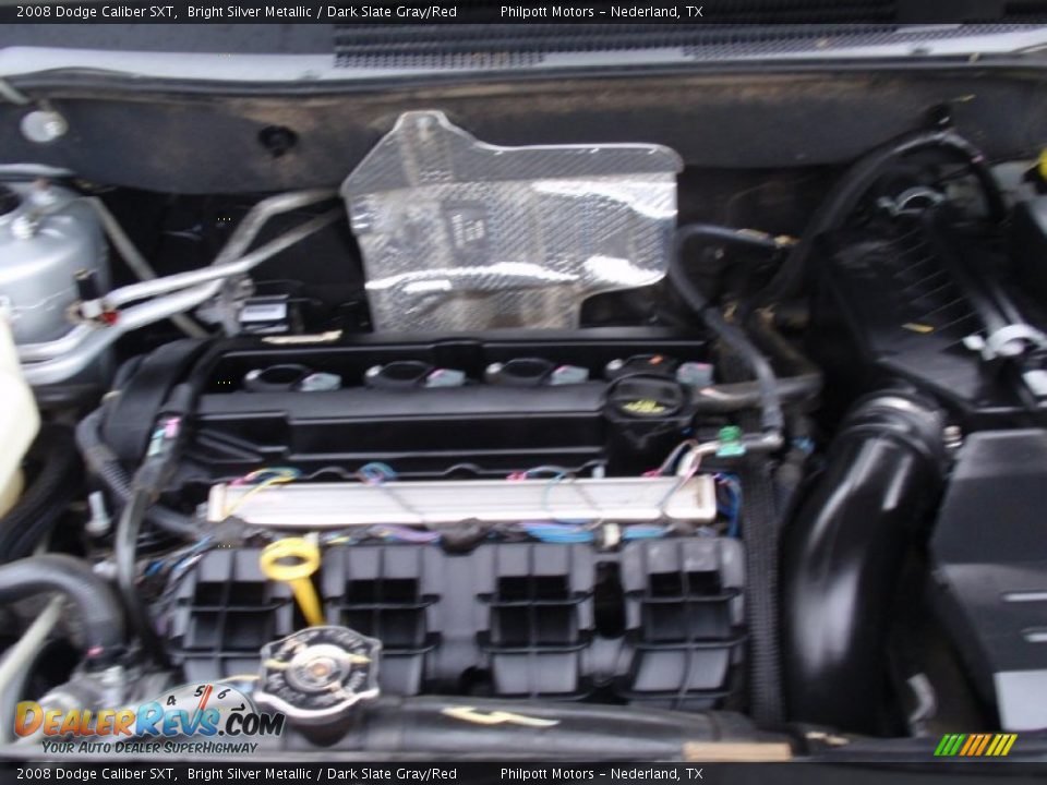 2008 Dodge Caliber SXT Bright Silver Metallic / Dark Slate Gray/Red Photo #27