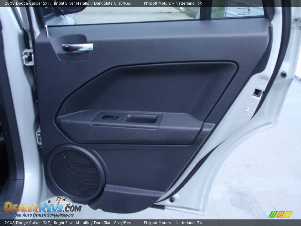 2008 Dodge Caliber SXT Bright Silver Metallic / Dark Slate Gray/Red Photo #32