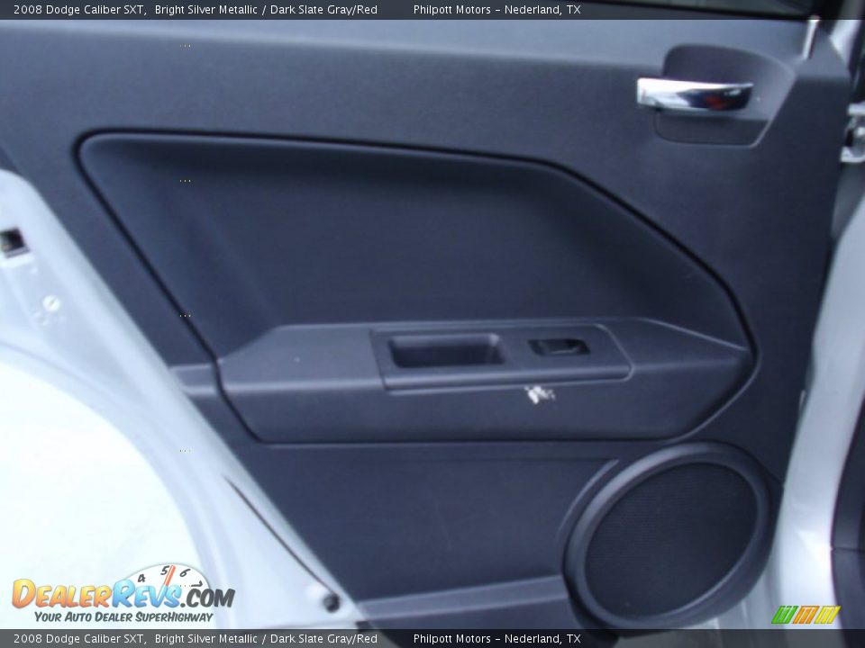 2008 Dodge Caliber SXT Bright Silver Metallic / Dark Slate Gray/Red Photo #35