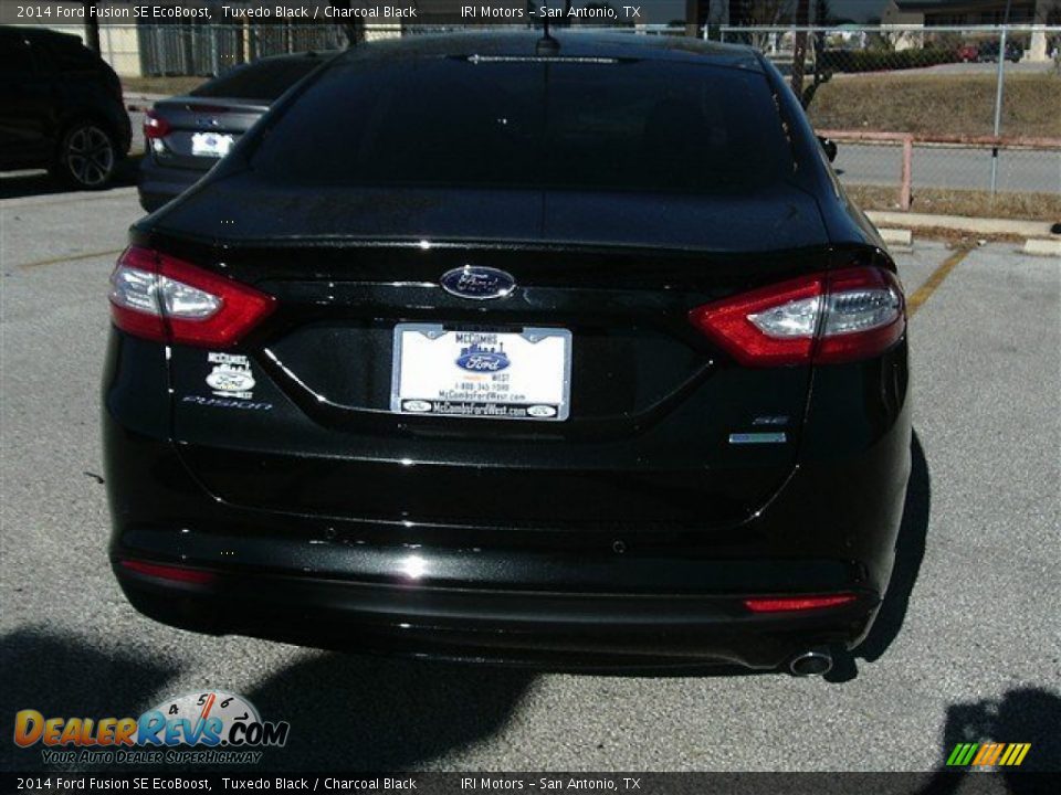 2014 Ford Fusion SE EcoBoost Tuxedo Black / Charcoal Black Photo #6