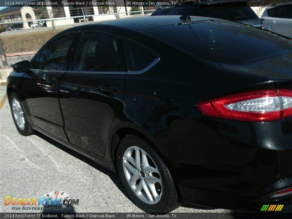 2014 Ford Fusion SE EcoBoost Tuxedo Black / Charcoal Black Photo #7