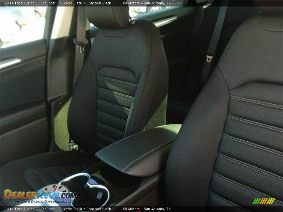2014 Ford Fusion SE EcoBoost Tuxedo Black / Charcoal Black Photo #14