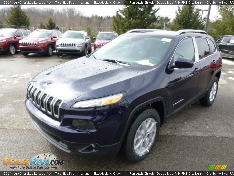 2014 Jeep Cherokee Latitude 4x4 True Blue Pearl / Iceland - Black/Iceland Gray Photo #2