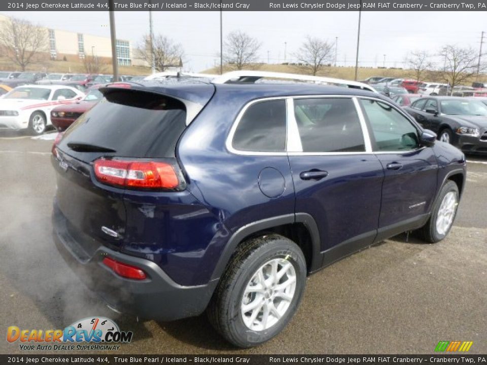 2014 Jeep Cherokee Latitude 4x4 True Blue Pearl / Iceland - Black/Iceland Gray Photo #6