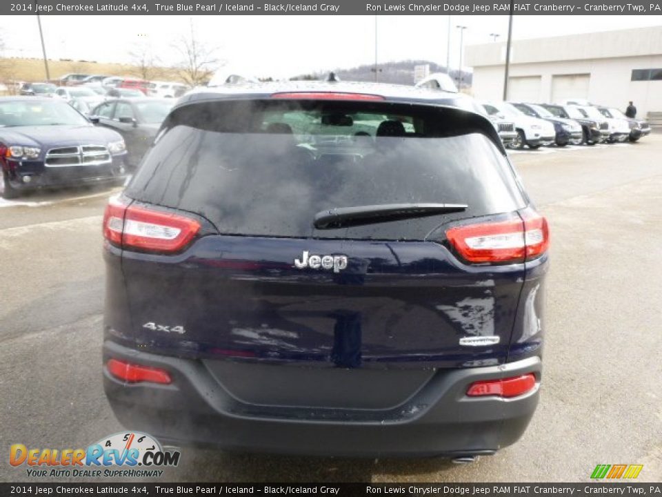 2014 Jeep Cherokee Latitude 4x4 True Blue Pearl / Iceland - Black/Iceland Gray Photo #7