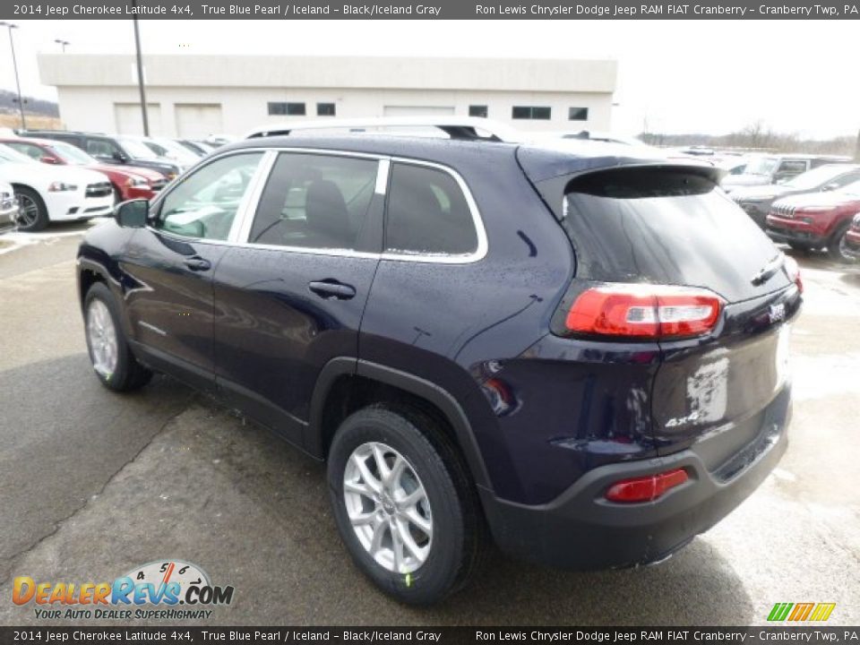 2014 Jeep Cherokee Latitude 4x4 True Blue Pearl / Iceland - Black/Iceland Gray Photo #8