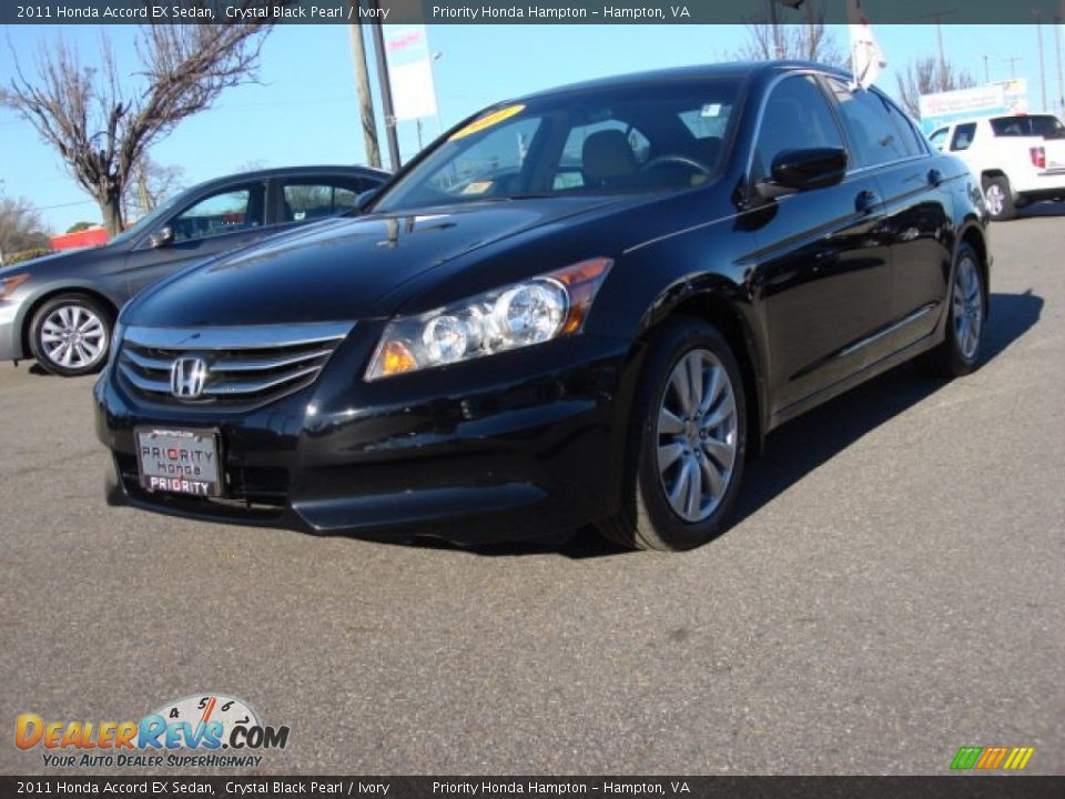 2011 Honda Accord EX Sedan Crystal Black Pearl / Ivory Photo #1
