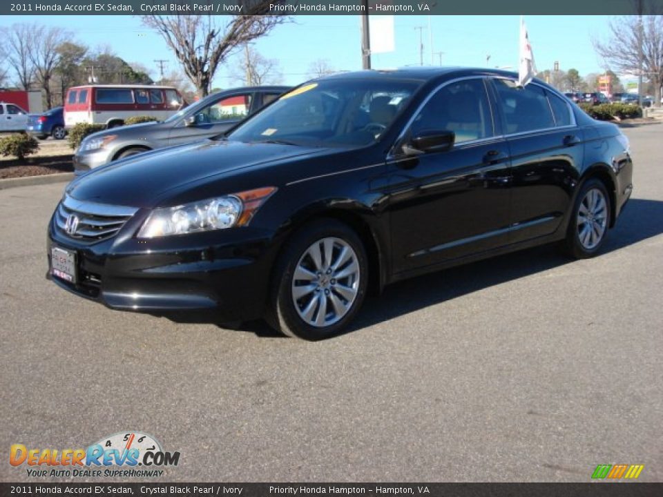 2011 Honda Accord EX Sedan Crystal Black Pearl / Ivory Photo #2