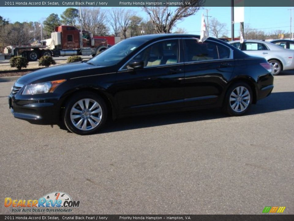 2011 Honda Accord EX Sedan Crystal Black Pearl / Ivory Photo #3