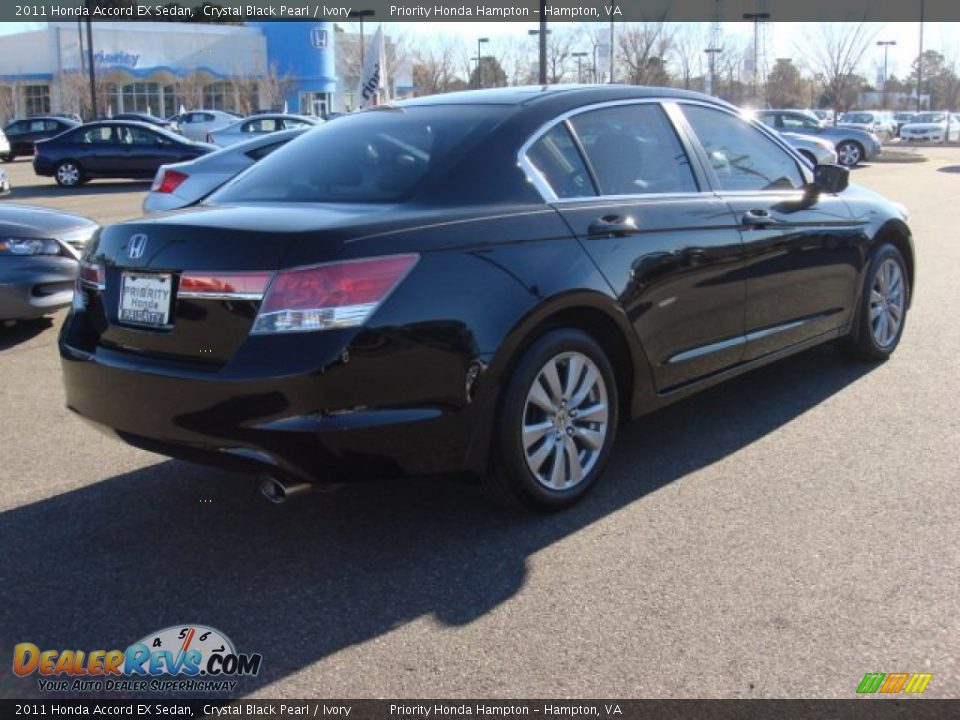 2011 Honda Accord EX Sedan Crystal Black Pearl / Ivory Photo #6