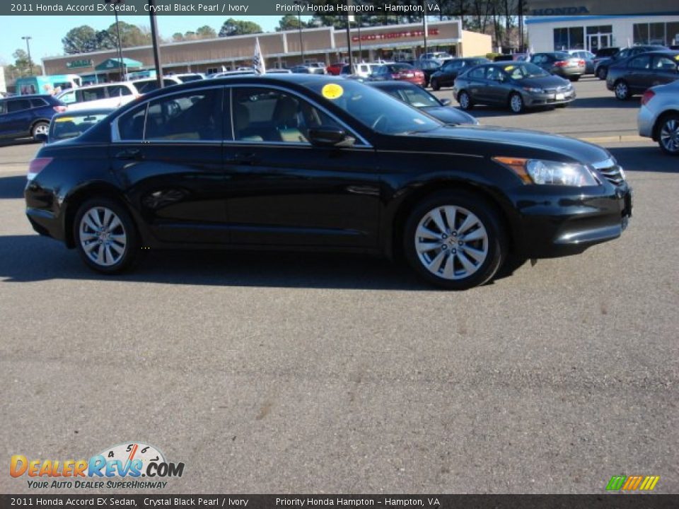 2011 Honda Accord EX Sedan Crystal Black Pearl / Ivory Photo #7