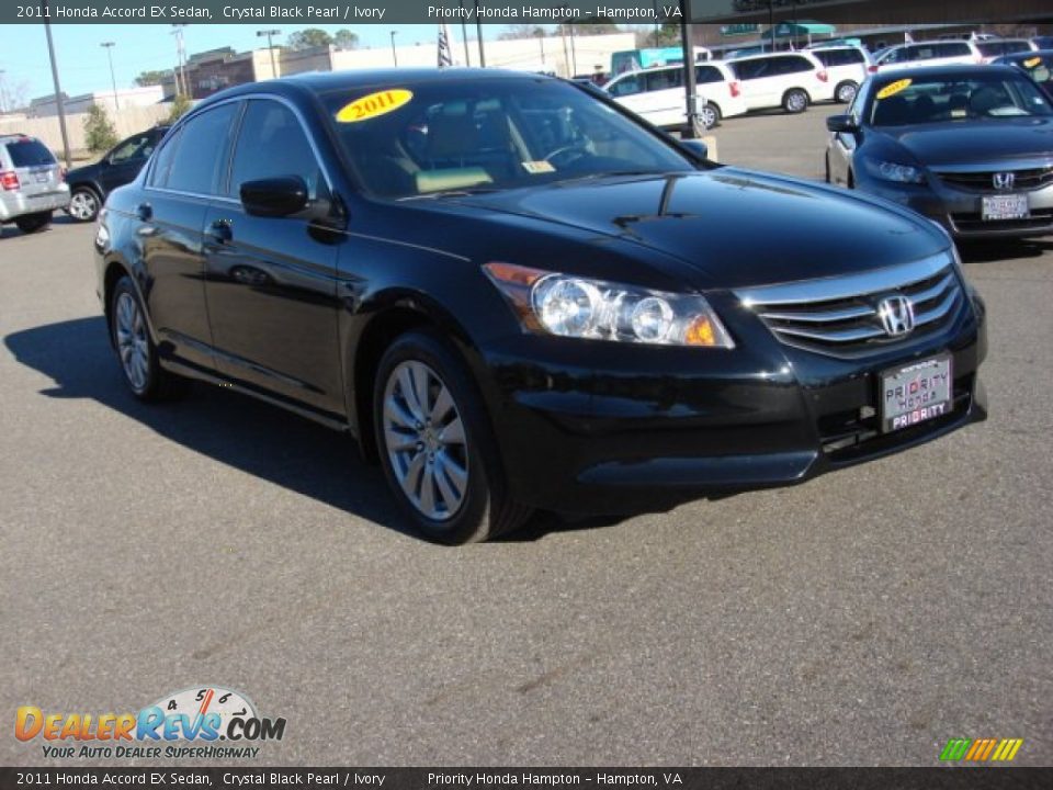2011 Honda Accord EX Sedan Crystal Black Pearl / Ivory Photo #8