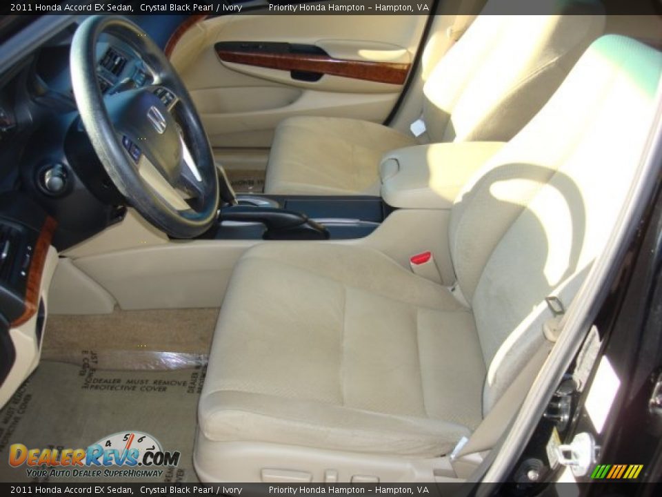 2011 Honda Accord EX Sedan Crystal Black Pearl / Ivory Photo #10