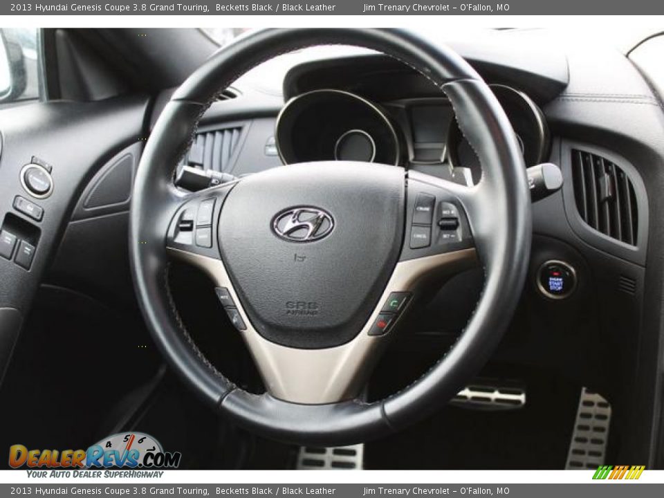 2013 Hyundai Genesis Coupe 3.8 Grand Touring Becketts Black / Black Leather Photo #12