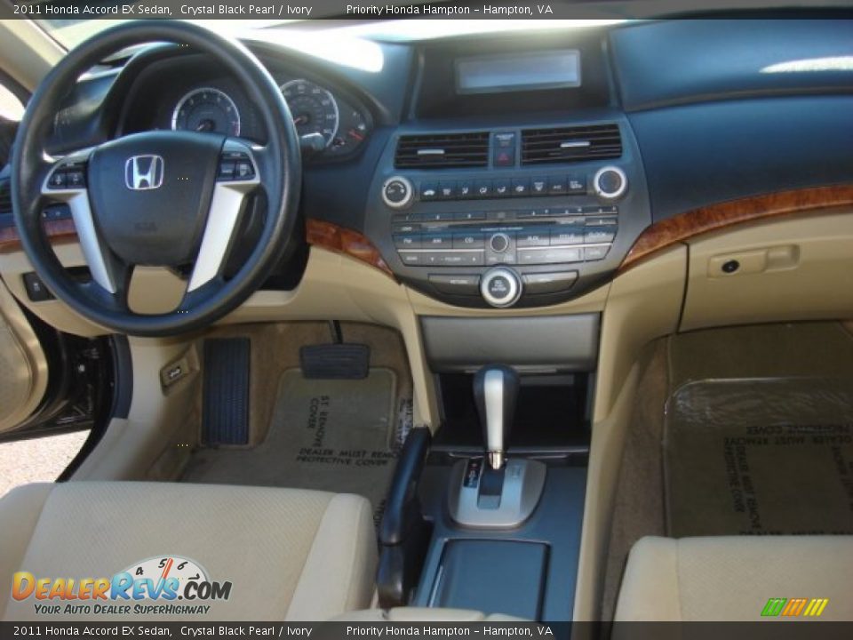 2011 Honda Accord EX Sedan Crystal Black Pearl / Ivory Photo #13