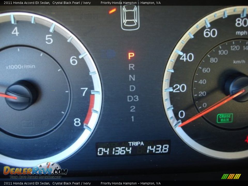2011 Honda Accord EX Sedan Crystal Black Pearl / Ivory Photo #17
