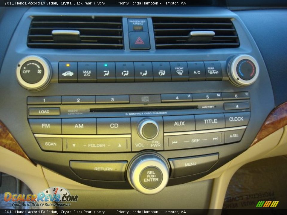 2011 Honda Accord EX Sedan Crystal Black Pearl / Ivory Photo #18