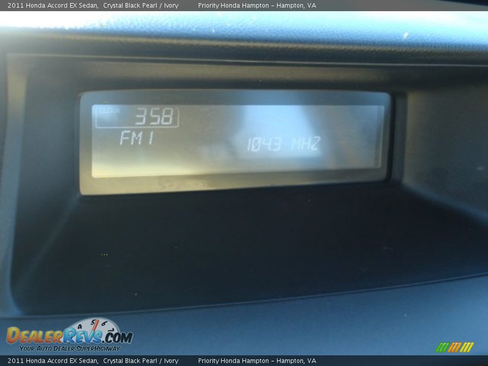 2011 Honda Accord EX Sedan Crystal Black Pearl / Ivory Photo #19