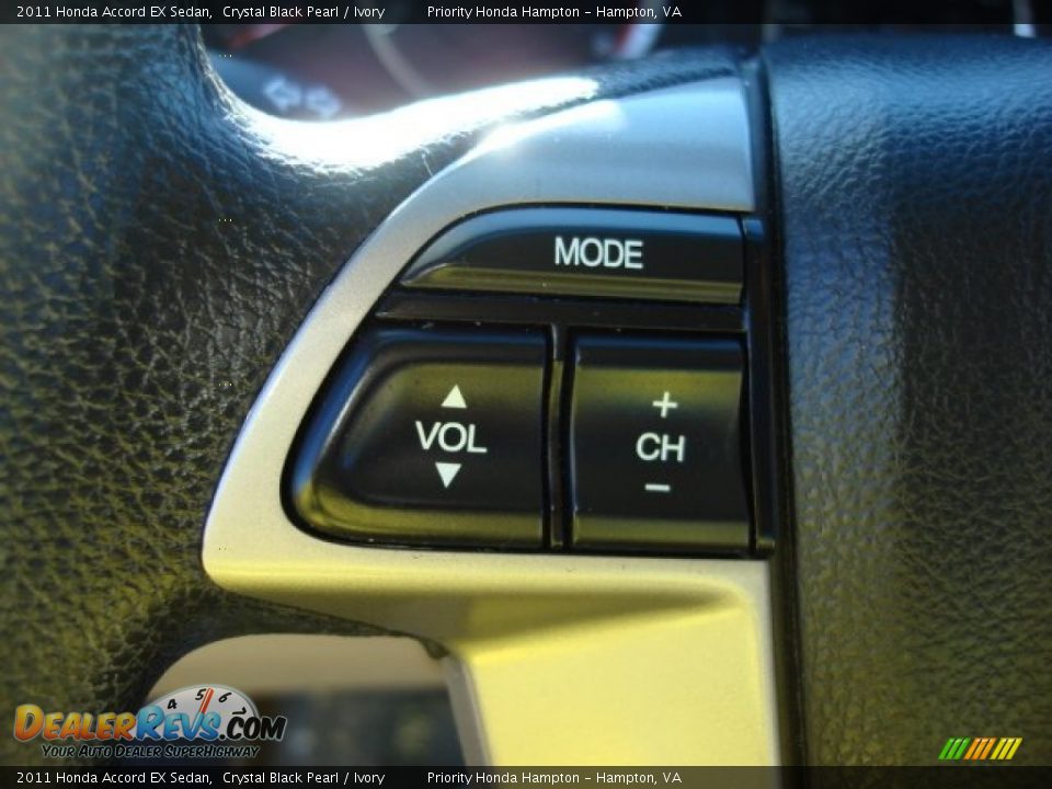 2011 Honda Accord EX Sedan Crystal Black Pearl / Ivory Photo #23