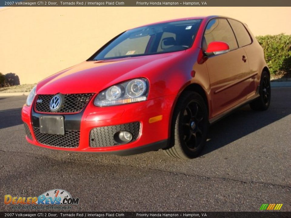 2007 Volkswagen GTI 2 Door Tornado Red / Interlagos Plaid Cloth Photo #1