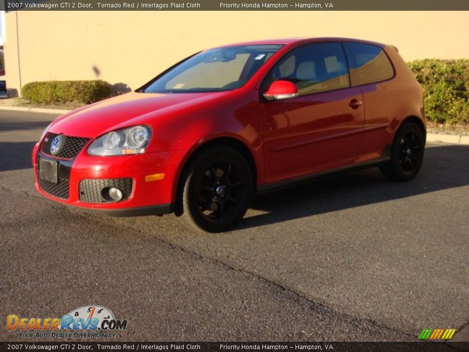 2007 Volkswagen GTI 2 Door Tornado Red / Interlagos Plaid Cloth Photo #2