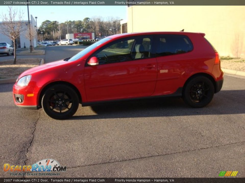 2007 Volkswagen GTI 2 Door Tornado Red / Interlagos Plaid Cloth Photo #3